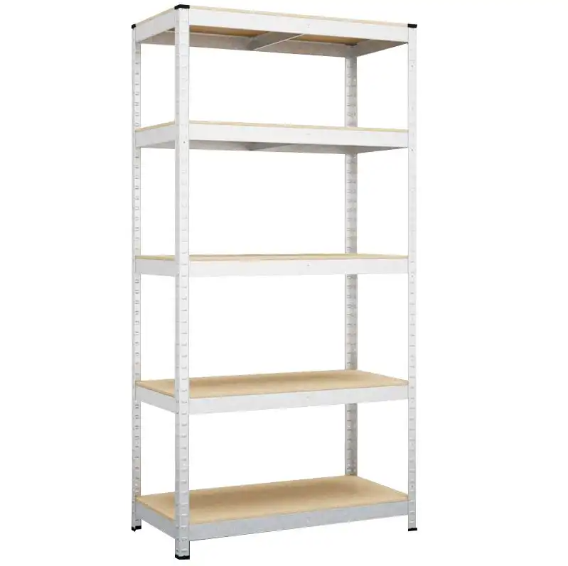 Стелаж 1800x900x450 мм Меткас Бюджет сірий ДСП полиці 5 шт. цинкований